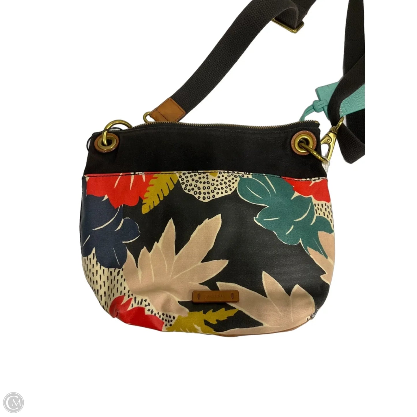 Crossbody Leather By Fossil, Size: Medium