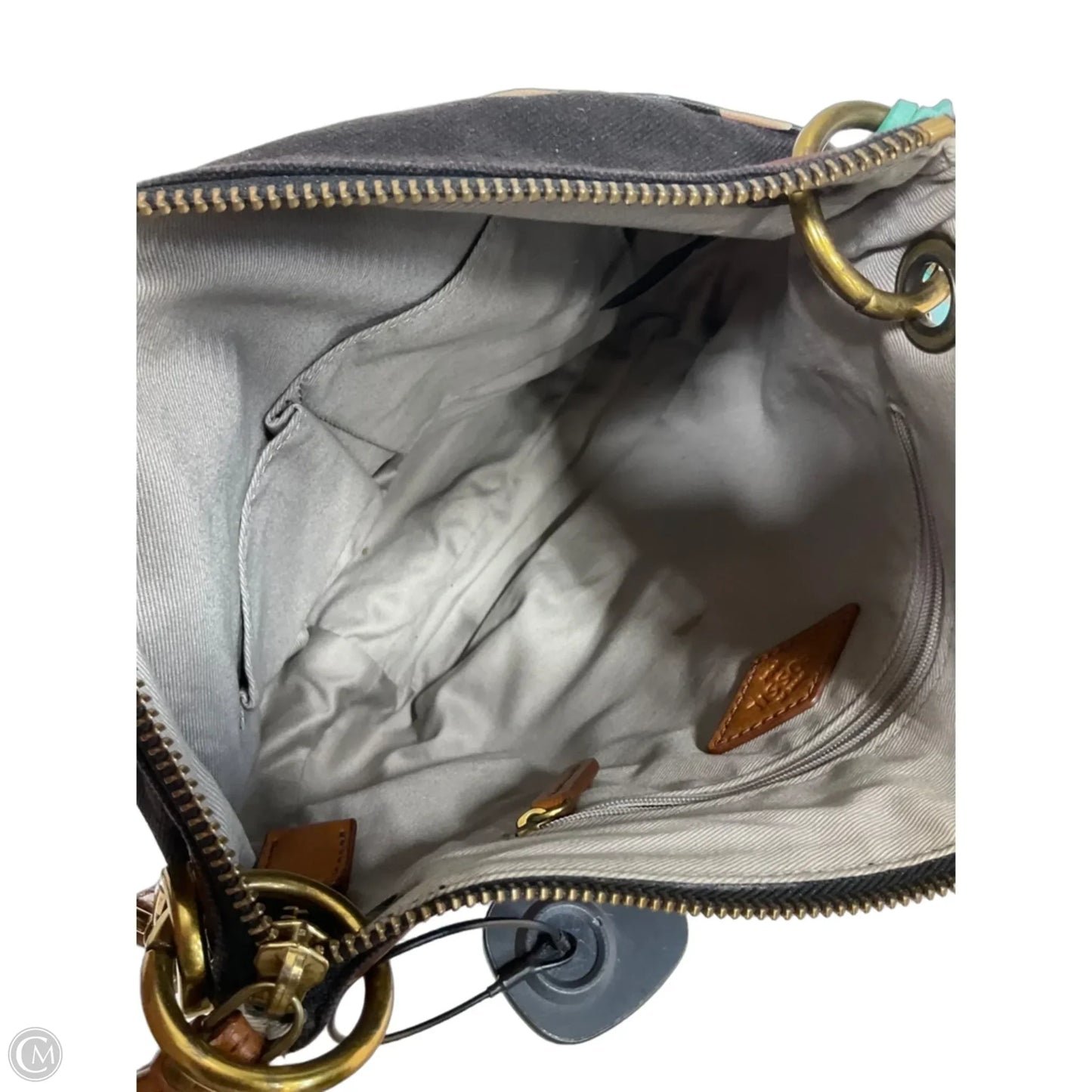 Crossbody Leather By Fossil, Size: Medium