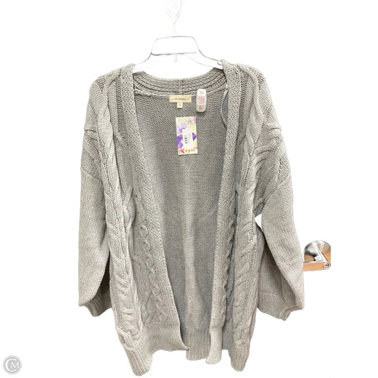 Sweater Cardigan By Ee Some In Grey, Size: Xl