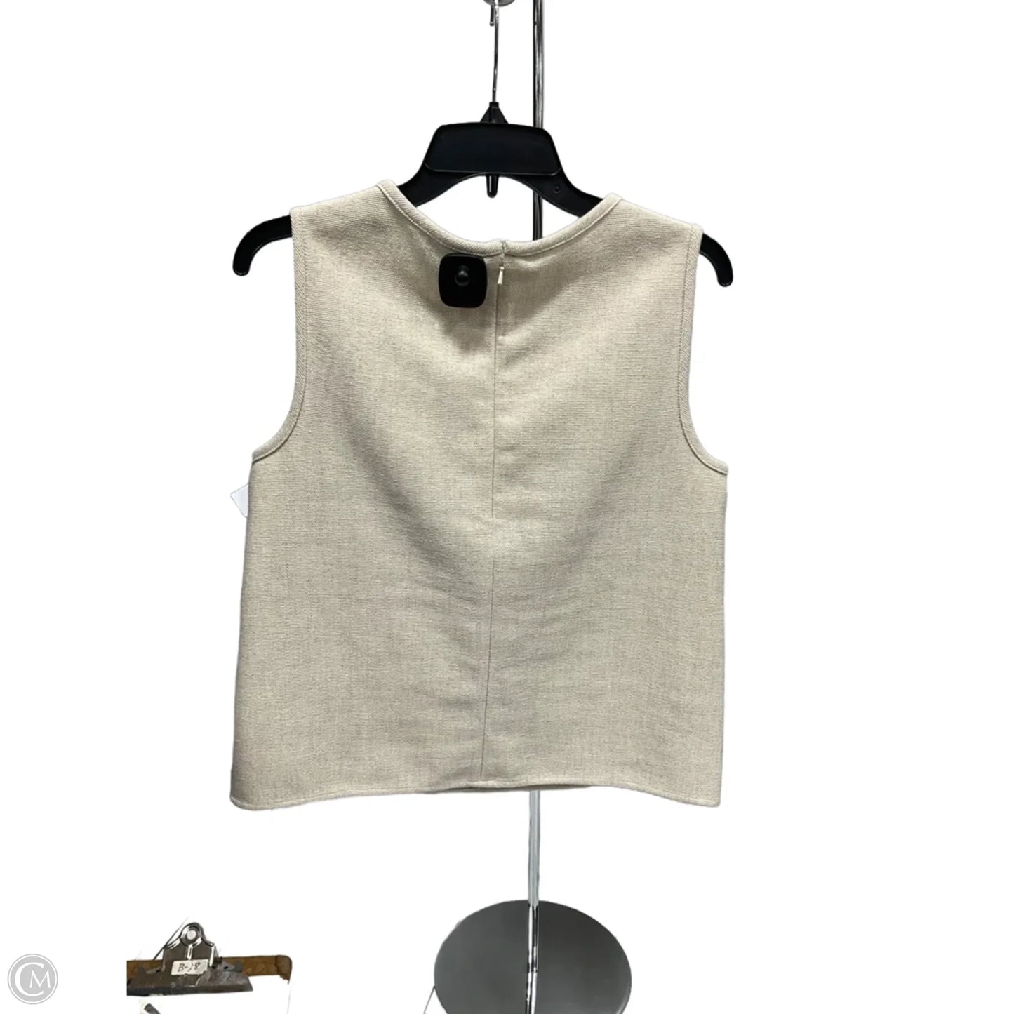 Top Sleeveless By Banana Republic In Cream, Size: S
