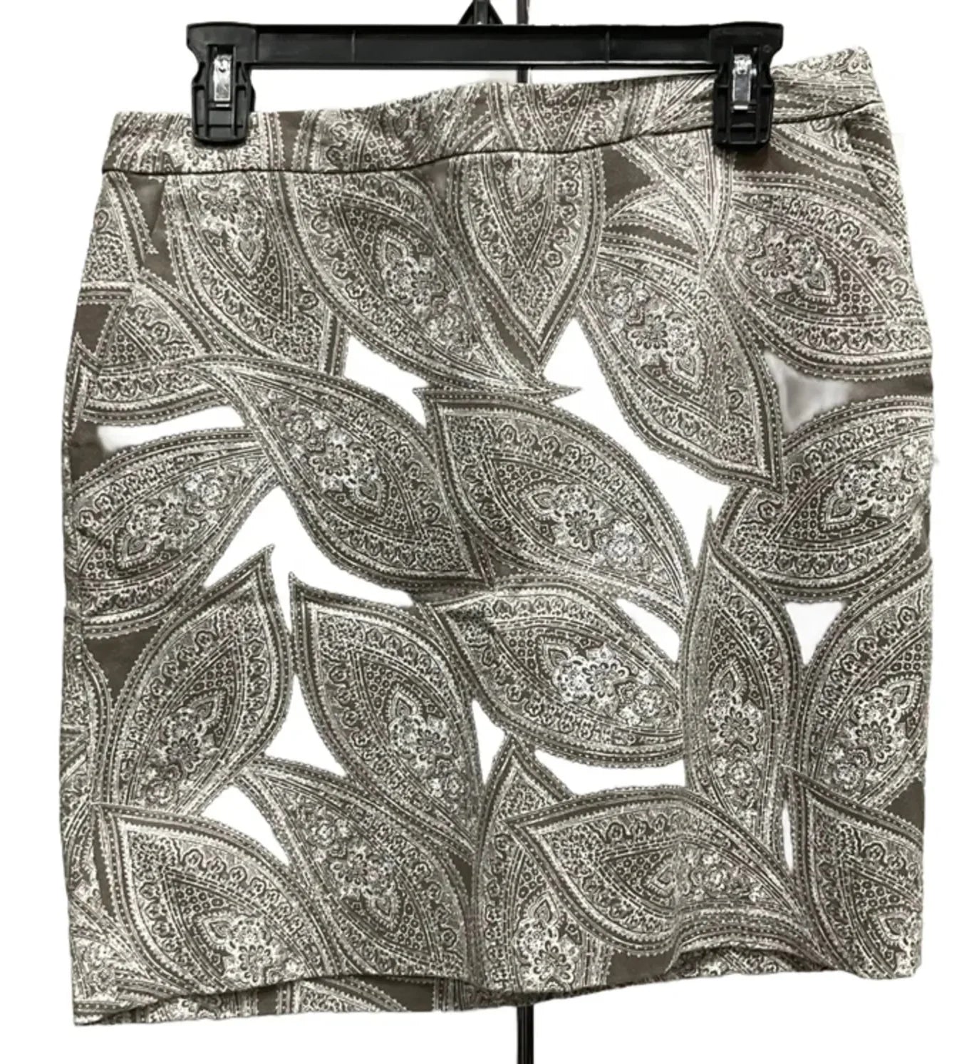 Skirt Mini & Short By Banana Republic In Brown & White, Size: 8