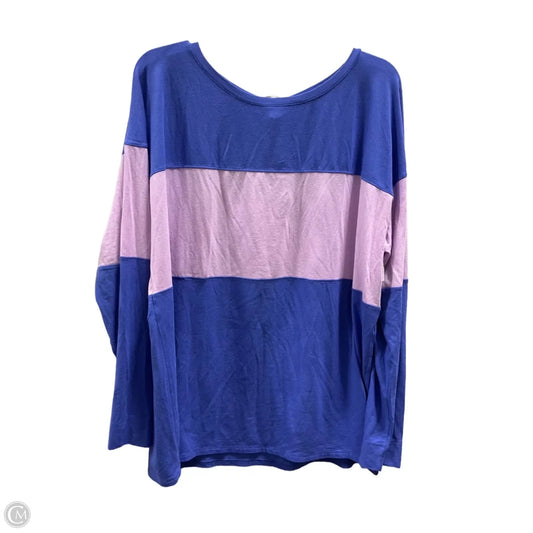 Top Long Sleeve Designer By Lilly Pulitzer In Blue & Purple, Size: Xl