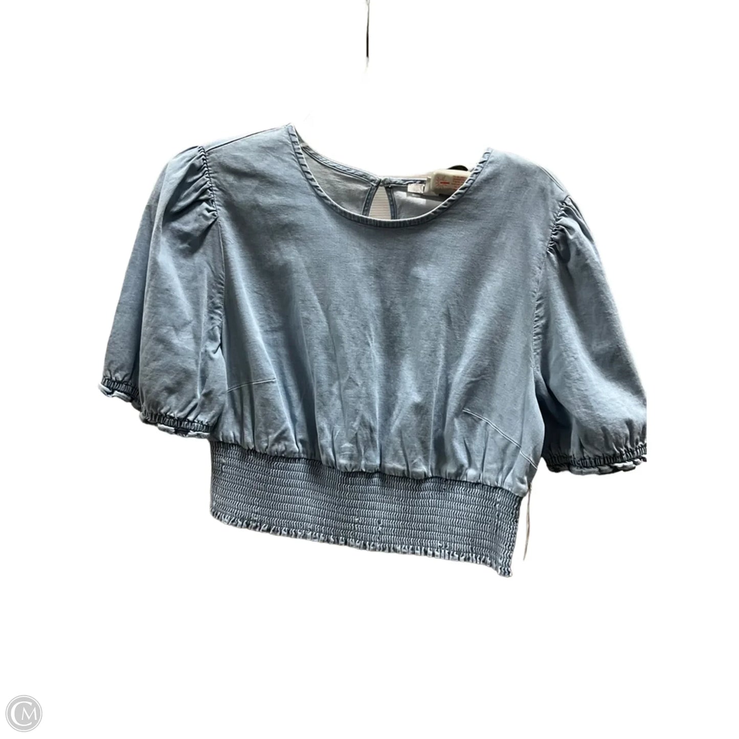Top Short Sleeve By Bar Iii In Blue, Size: L
