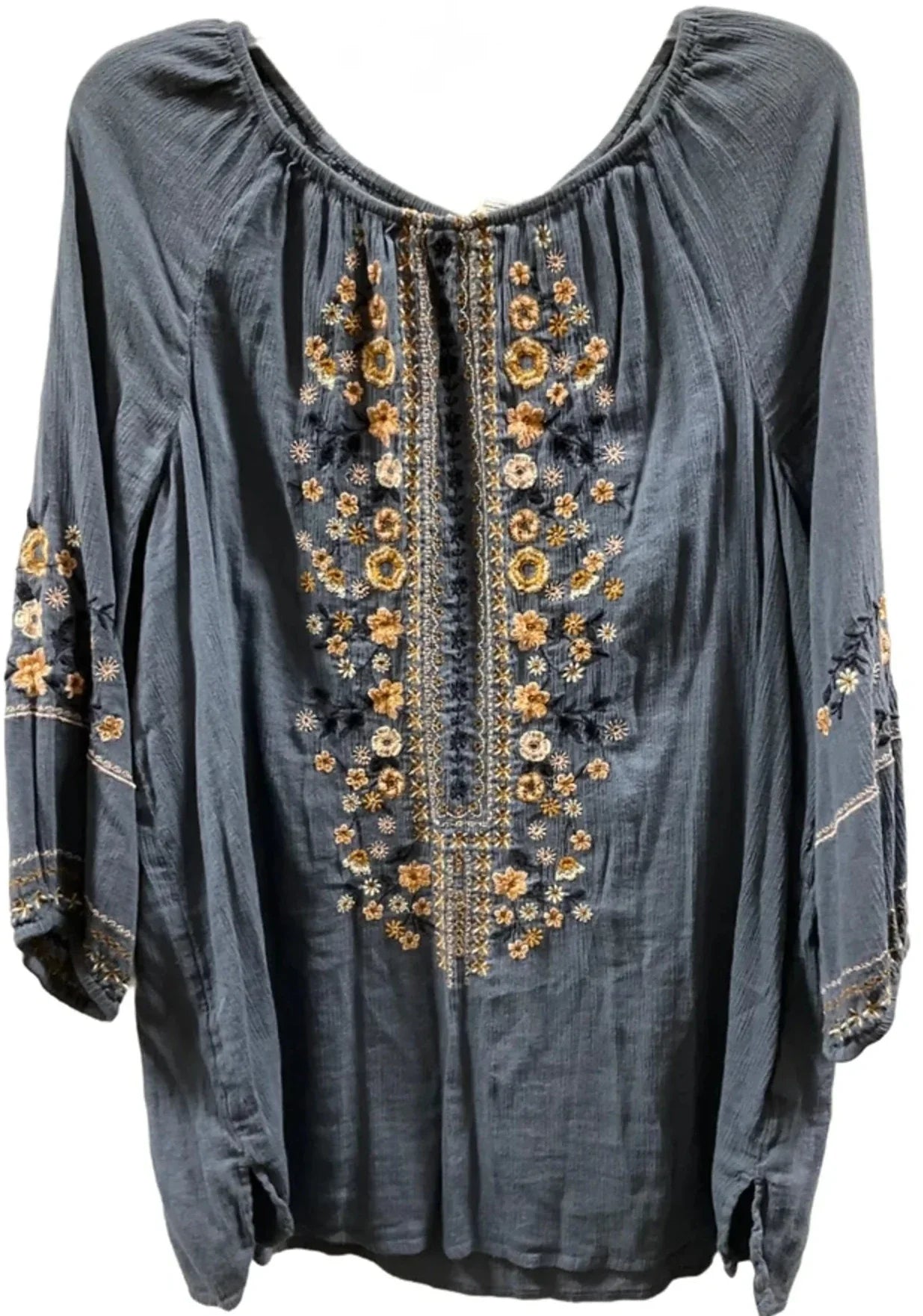 Top 3/4 Sleeve By J. Jill In Grey, Size: L