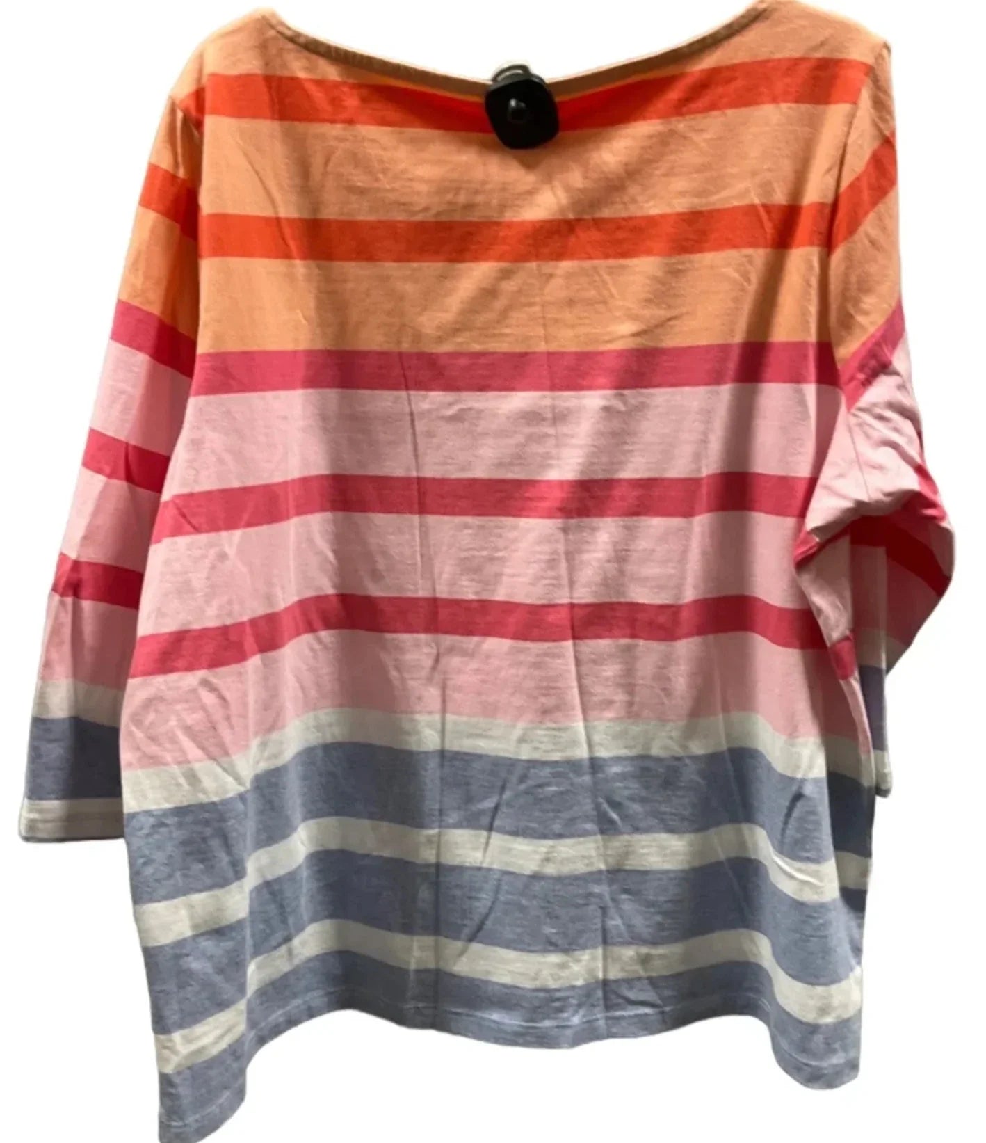 Top 3/4 Sleeve Basic By Talbots In Striped Pattern, Size: 2x