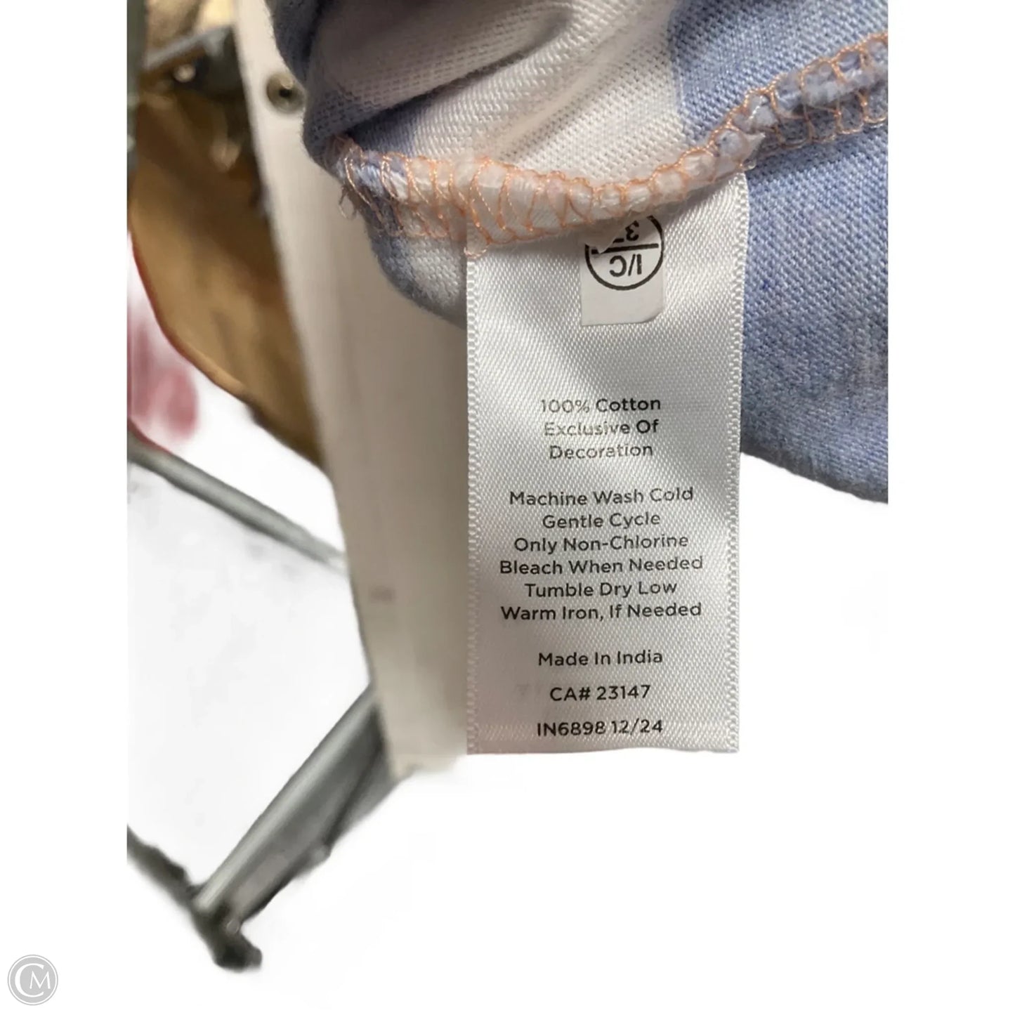 Top 3/4 Sleeve Basic By Talbots In Striped Pattern, Size: 2x