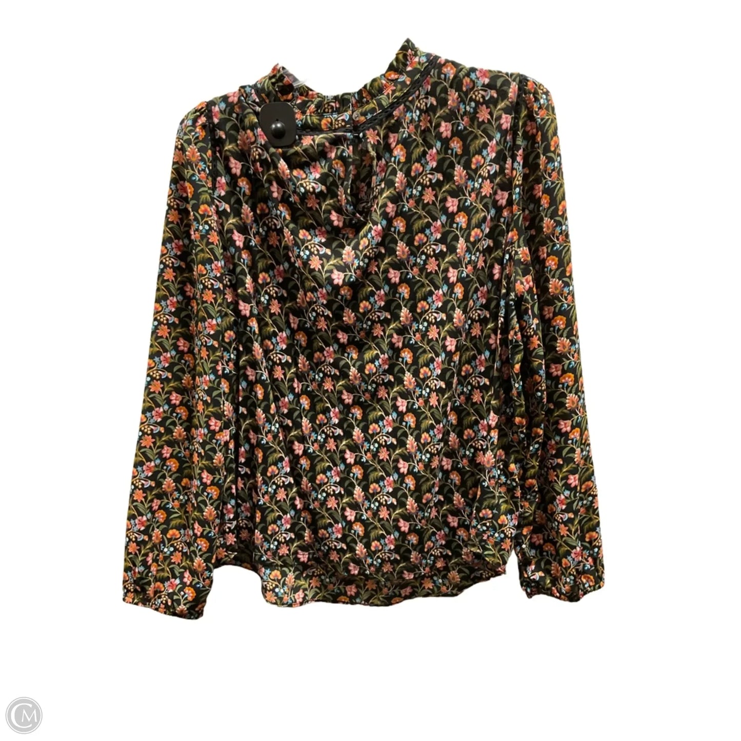 Top Long Sleeve By Loft In Floral Print, Size: L