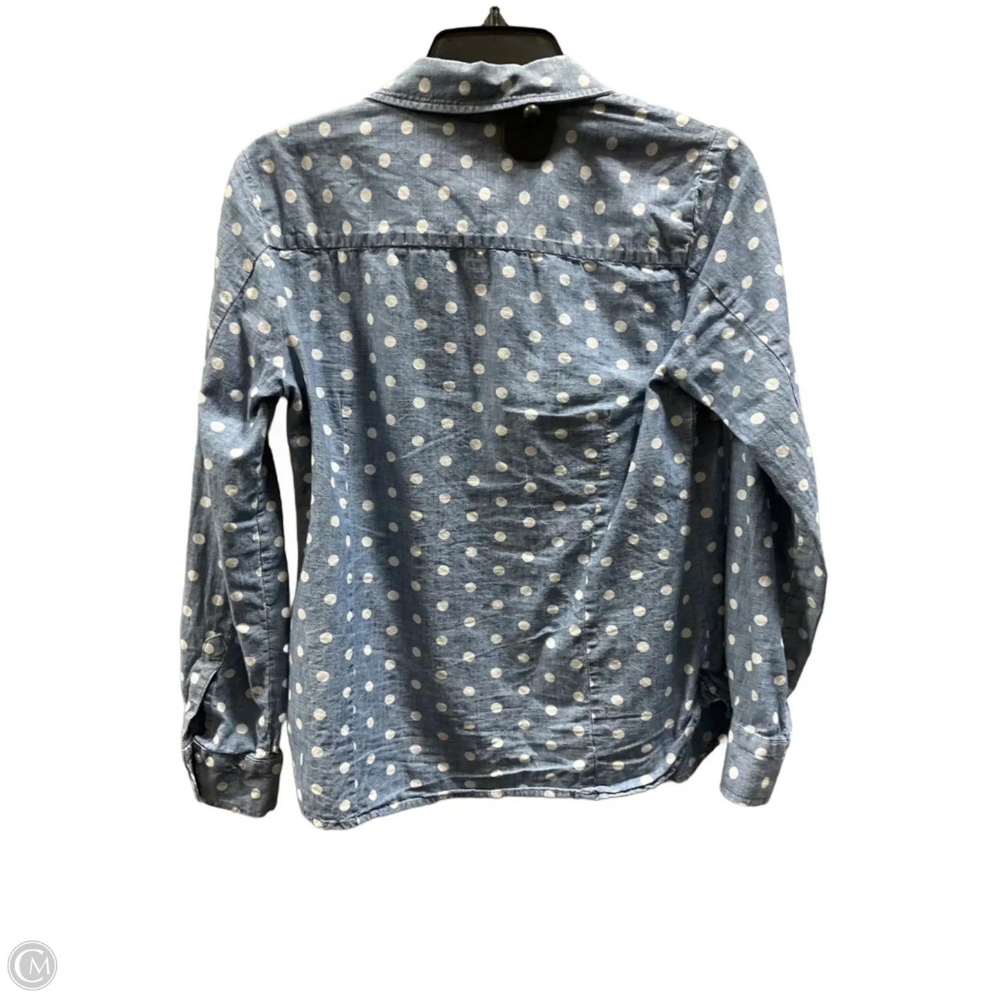 Blouse Long Sleeve By Tommy Hilfiger In Polkadot Pattern, Size: S