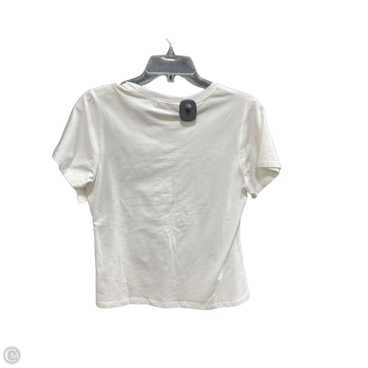 Top Short Sleeve By Clothes Mentor In White, Size: M