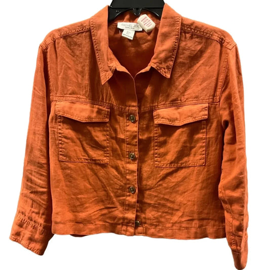 Blouse Long Sleeve By Rachel Zoe In Orange, Size: S