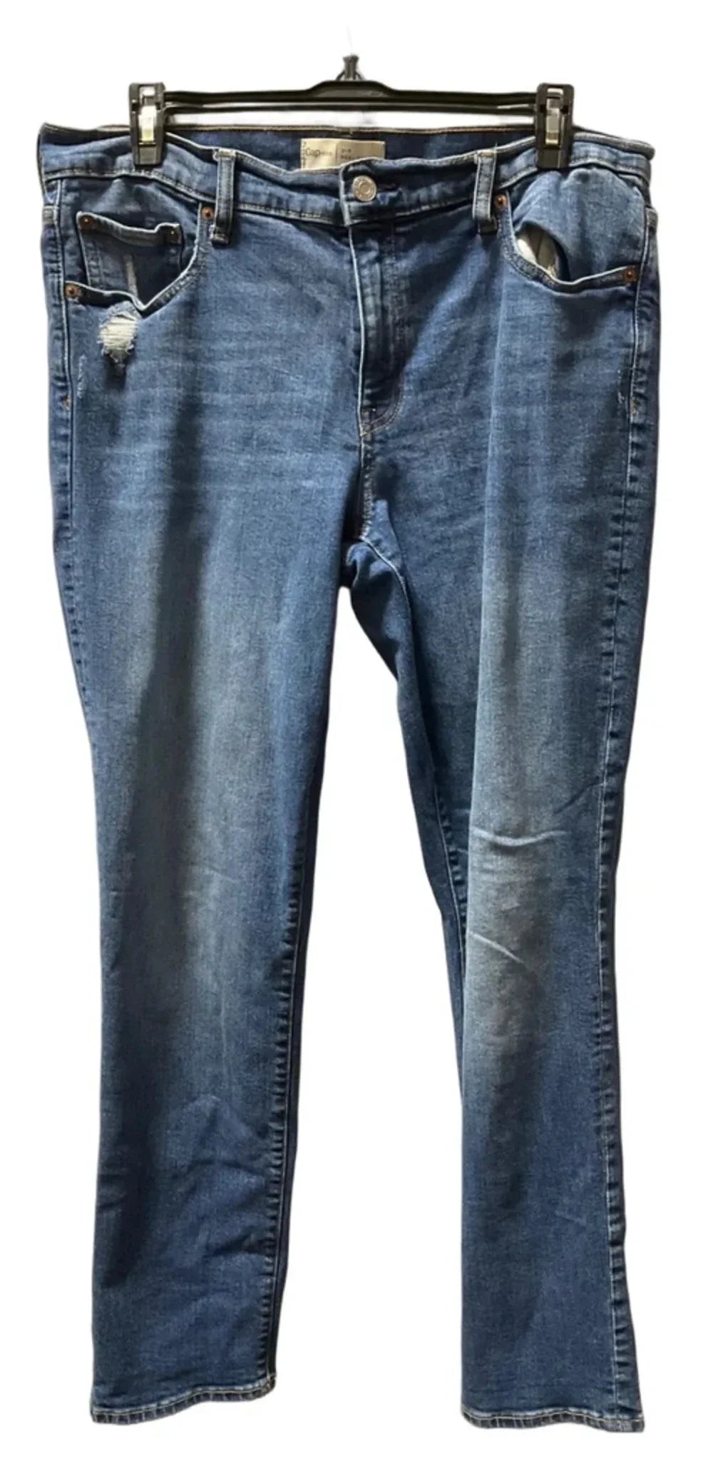 Jeans Straight By Gap In Blue Denim, Size: 8