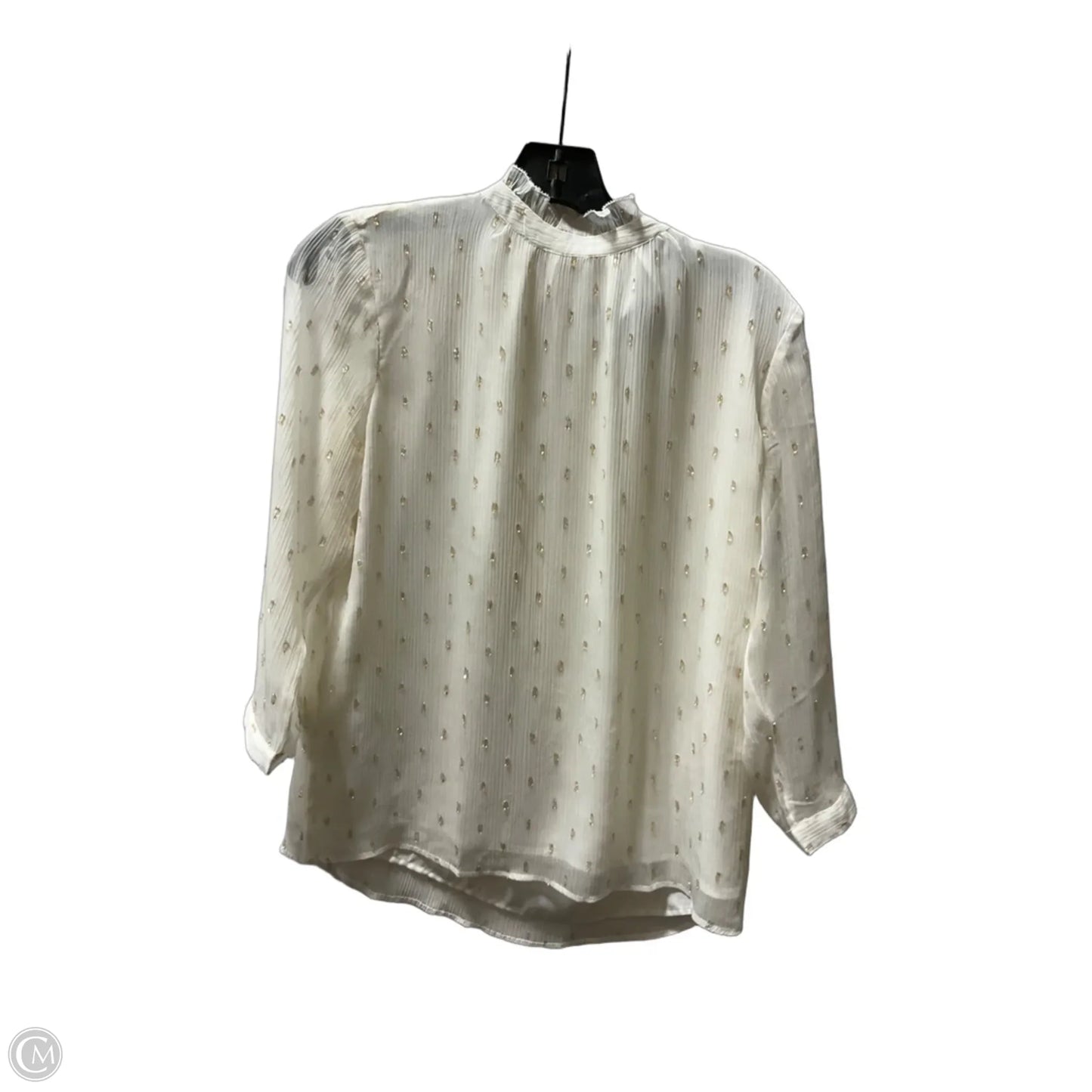 Top 3/4 Sleeve By Ann Taylor In Cream, Size: Xs