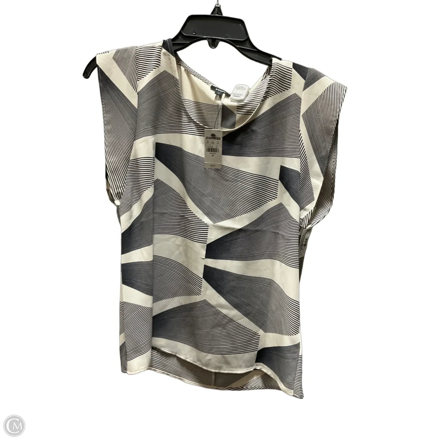 Top Sleeveless By Express In Black & Cream, Size: Xs