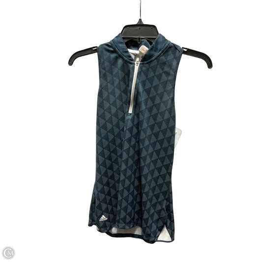 Athletic Tank Top By Adidas In Blue, Size: S