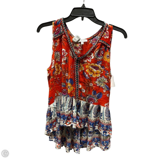 Top Sleeveless By Patrons Of Peace In Orange, Size: M