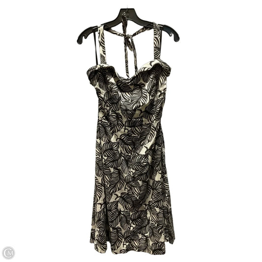 Dress Casual Midi By Saks Fifth Avenue In Black & Cream, Size: Xl