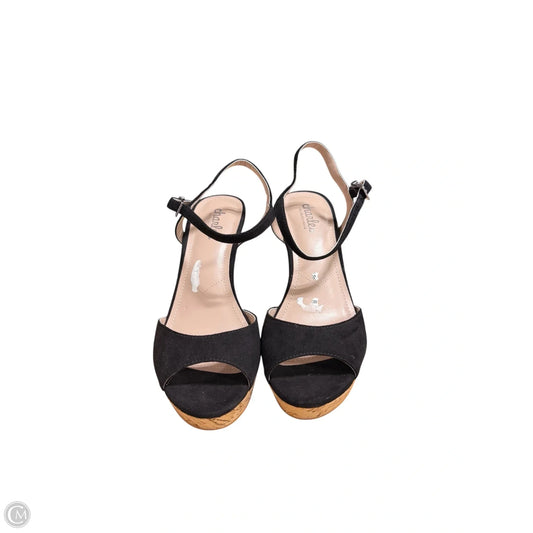 Sandals Heels Wedge By Charles By Charles David In Black, Size: 6.5
