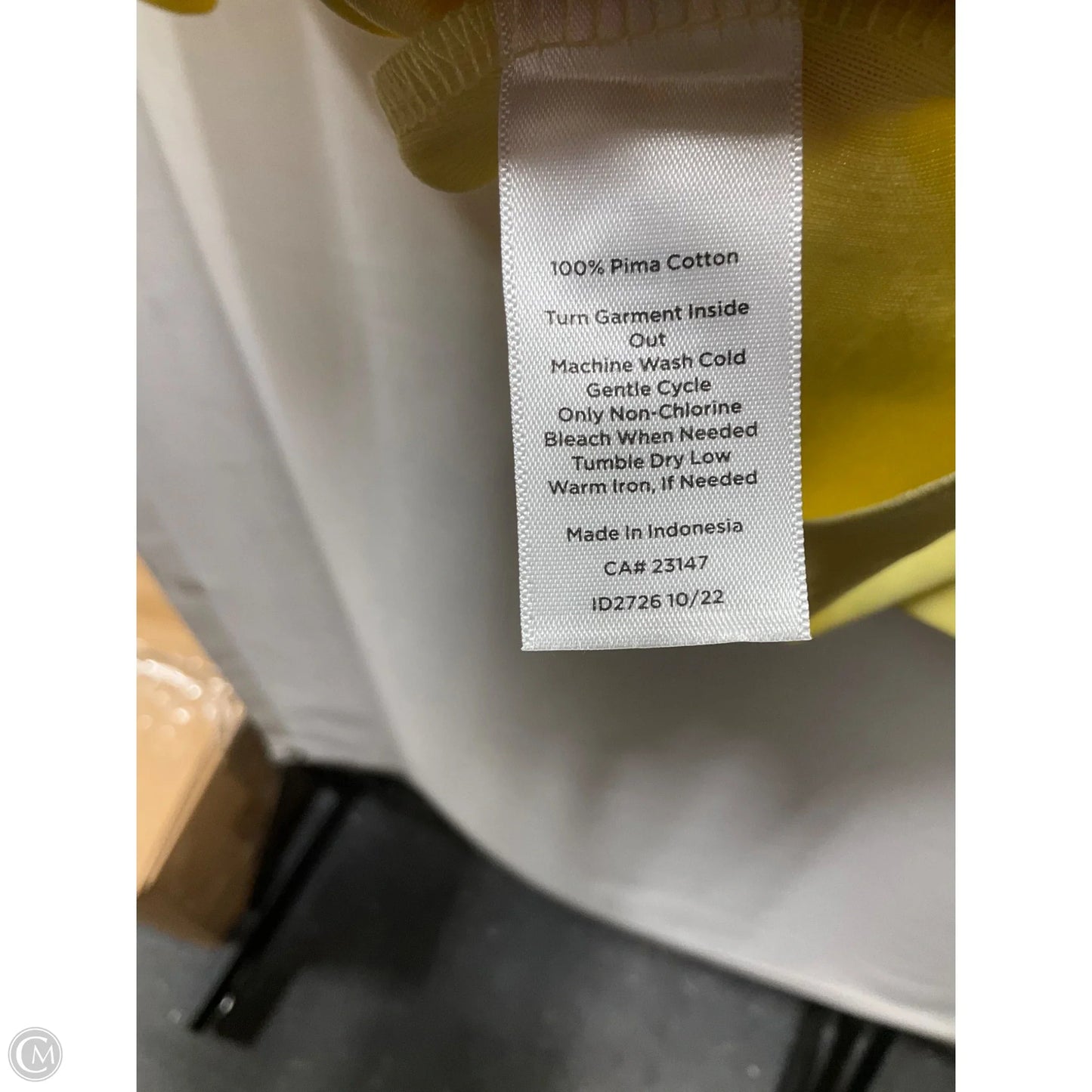 Top 3/4 Sleeve Basic By Talbots In Yellow, Size: Xl
