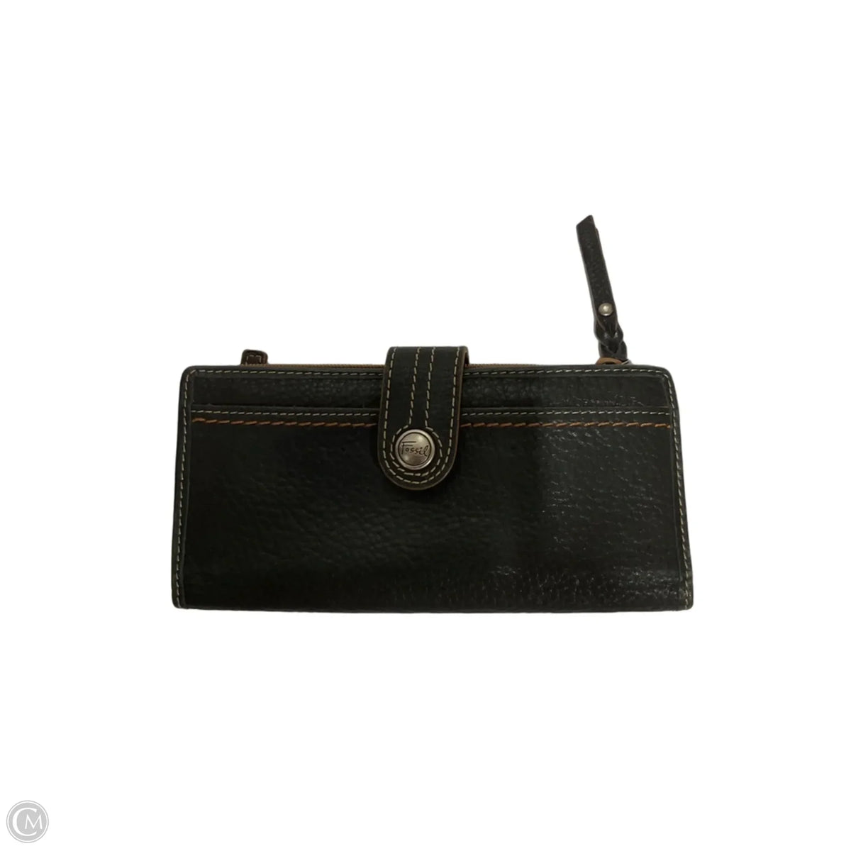 Wallet Leather By Fossil, Size: Large