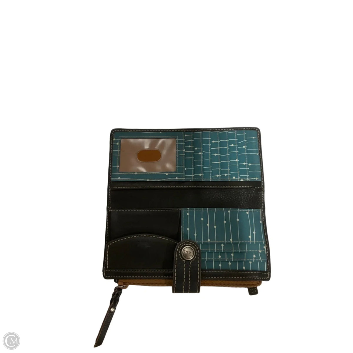 Wallet Leather By Fossil, Size: Large