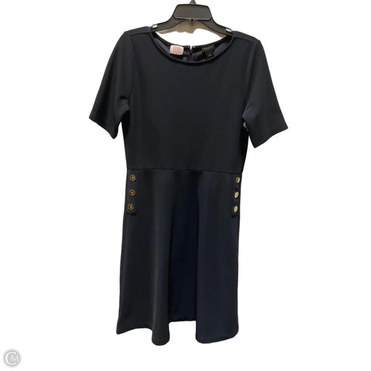 Dress Casual Midi By Ann Taylor In Navy, Size: M