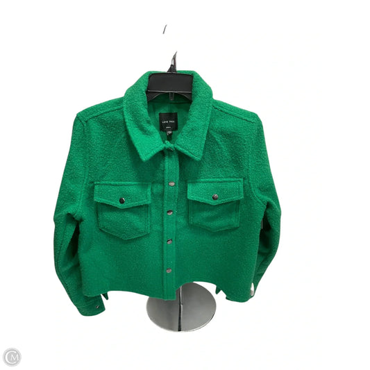 Jacket Shirt By Love Tree In Green, Size: S