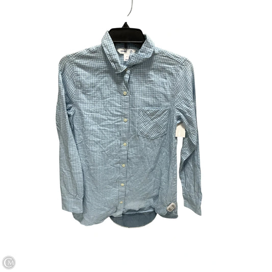 Blouse Long Sleeve By Old Navy In Blue, Size: S