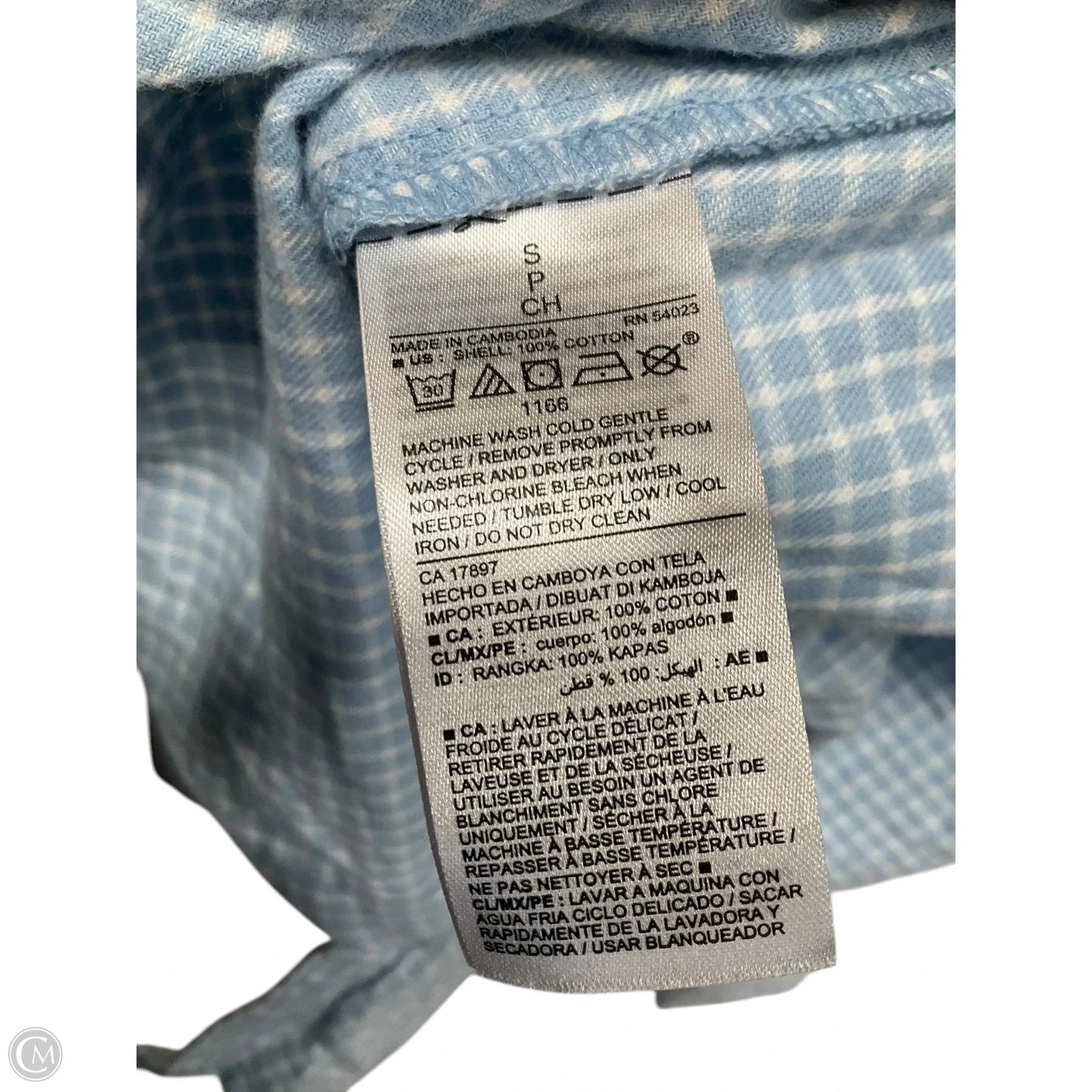 Blouse Long Sleeve By Old Navy In Blue, Size: S