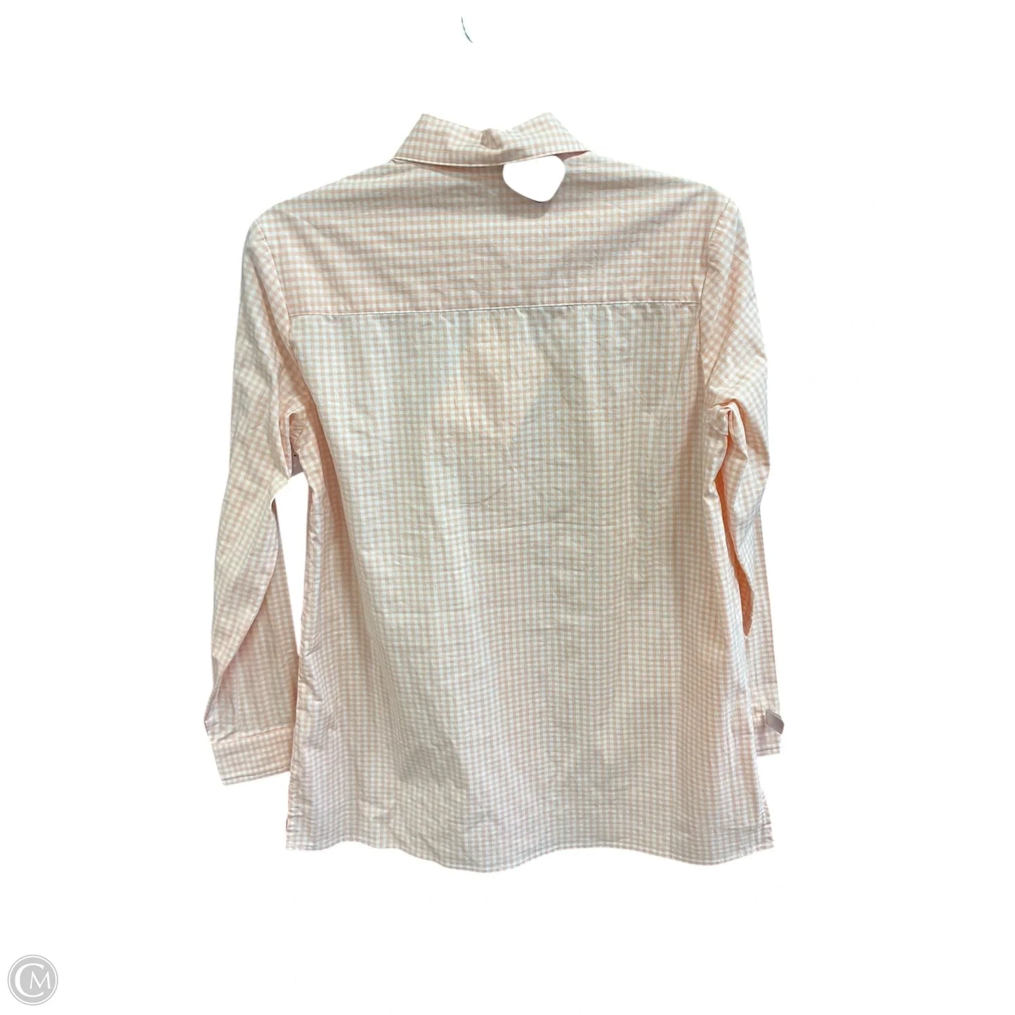 Blouse Long Sleeve By Denim And Co Qvc In Plaid Pattern, Size: S