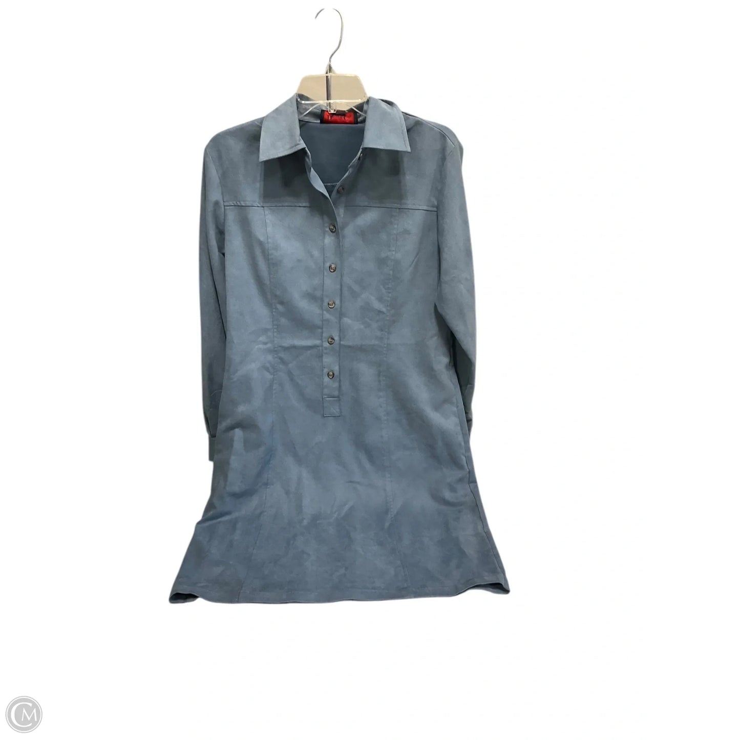 Blouse Long Sleeve By Denim And Co Qvc In Blue, Size: S