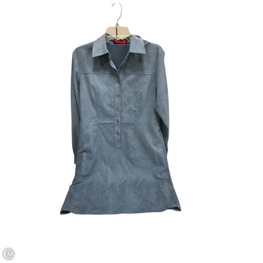 Blouse Long Sleeve By Denim And Co Qvc In Blue, Size: S