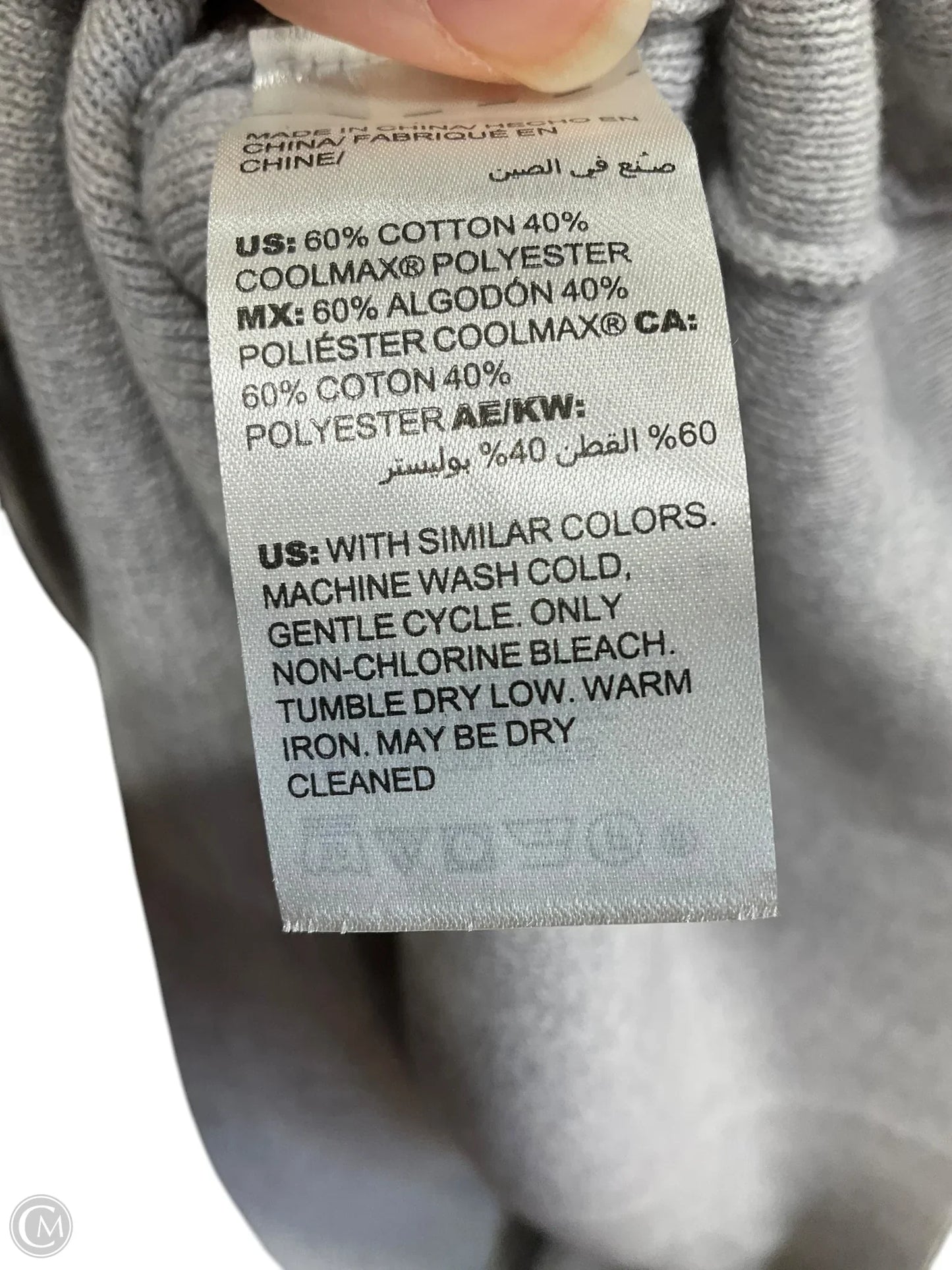 Top Long Sleeve By Chicos In Grey, Size: Xl