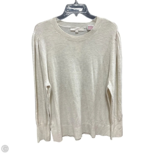 Sweater By Loft In Beige, Size: Xxl