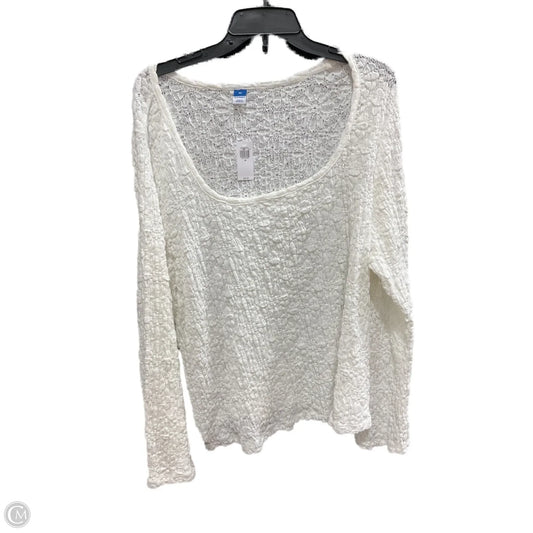 Top Long Sleeve By Old Navy In White, Size: 3x