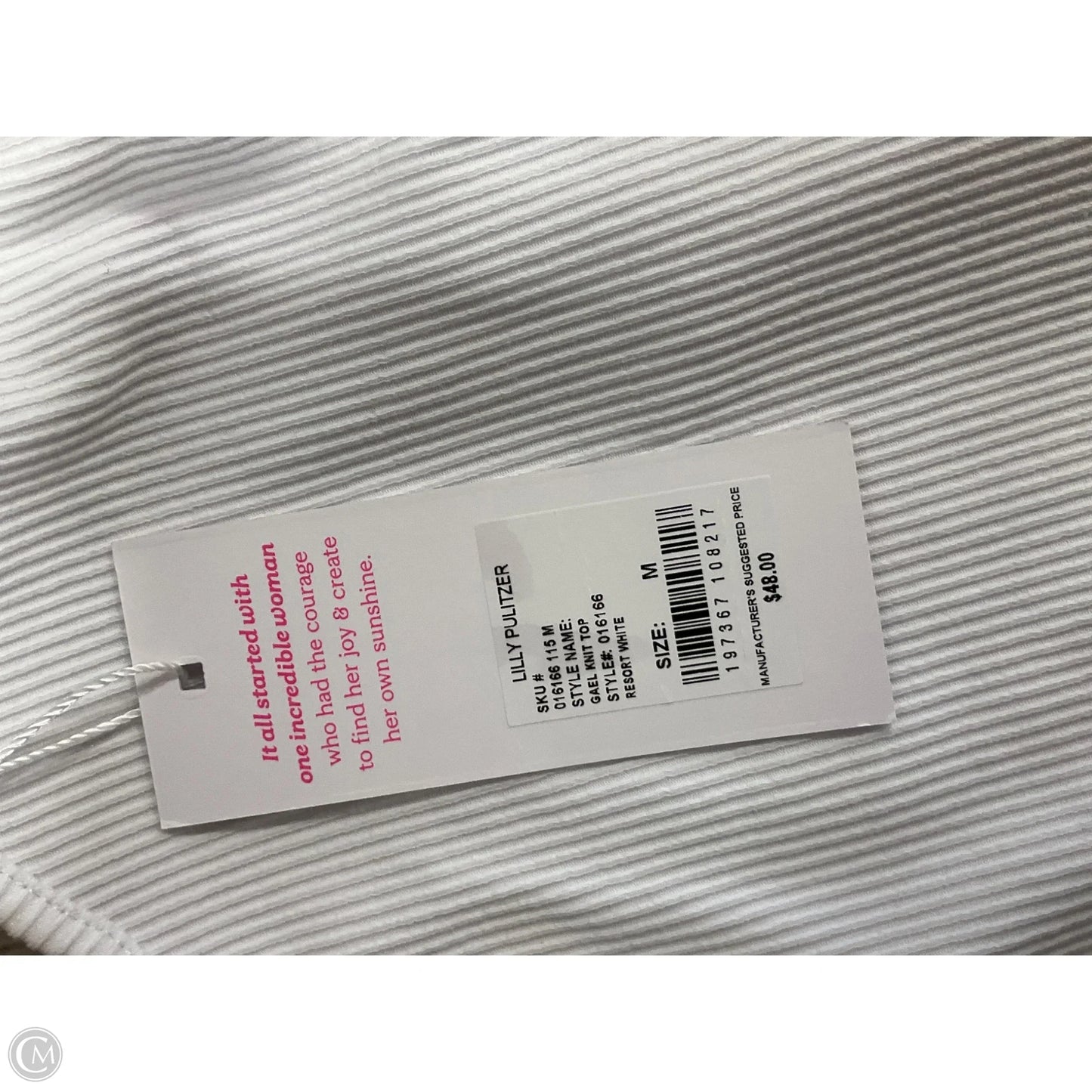 Top Sleeveless Designer By Lilly Pulitzer In White, Size: M