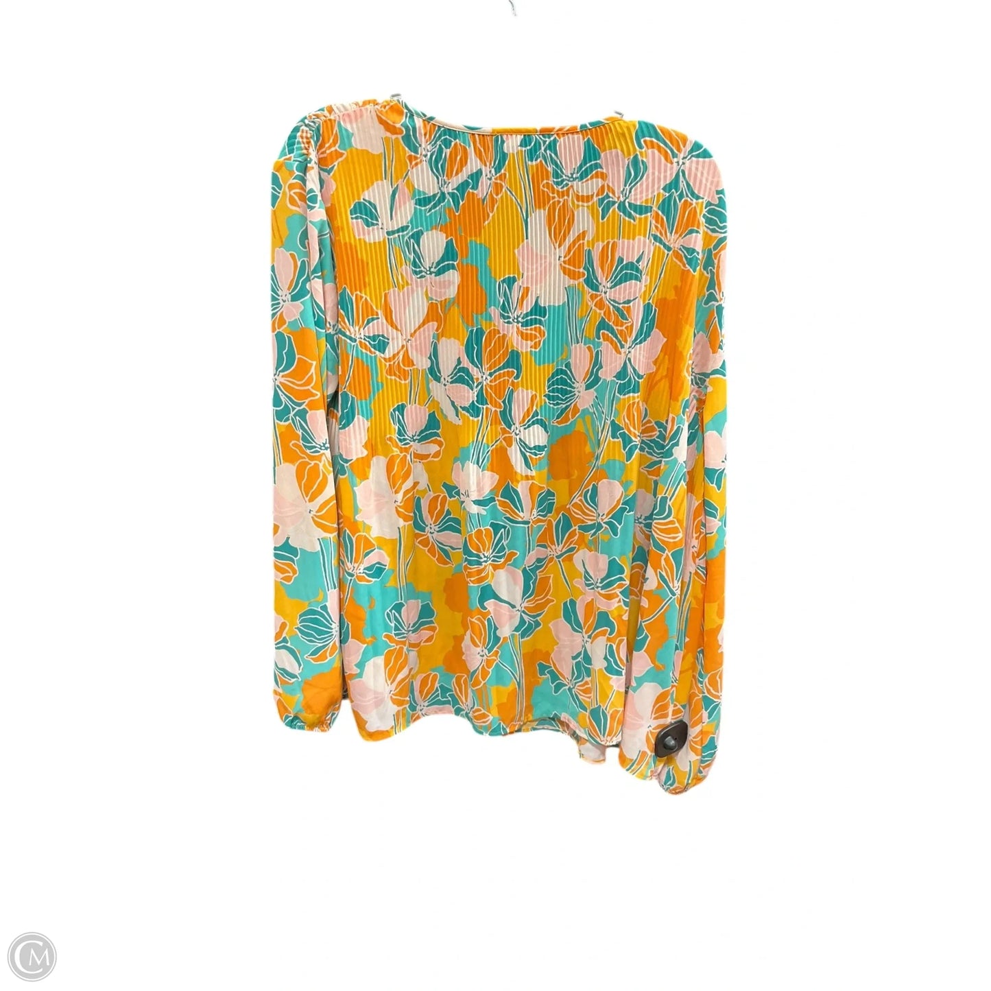 Top Long Sleeve By Dr2 In Orange, Size: L