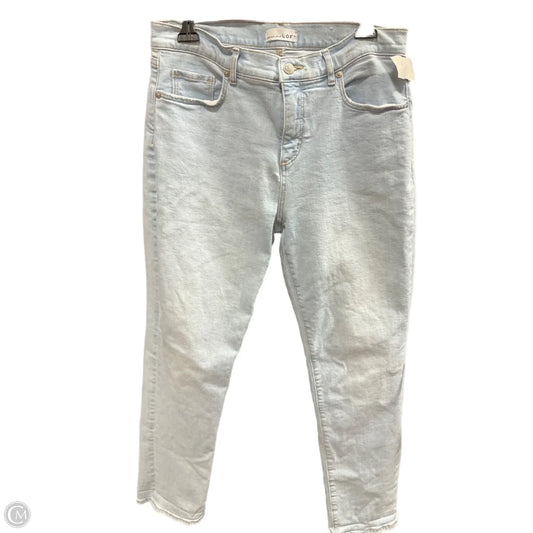 Jeans Straight By Loft In Blue Denim, Size: 8