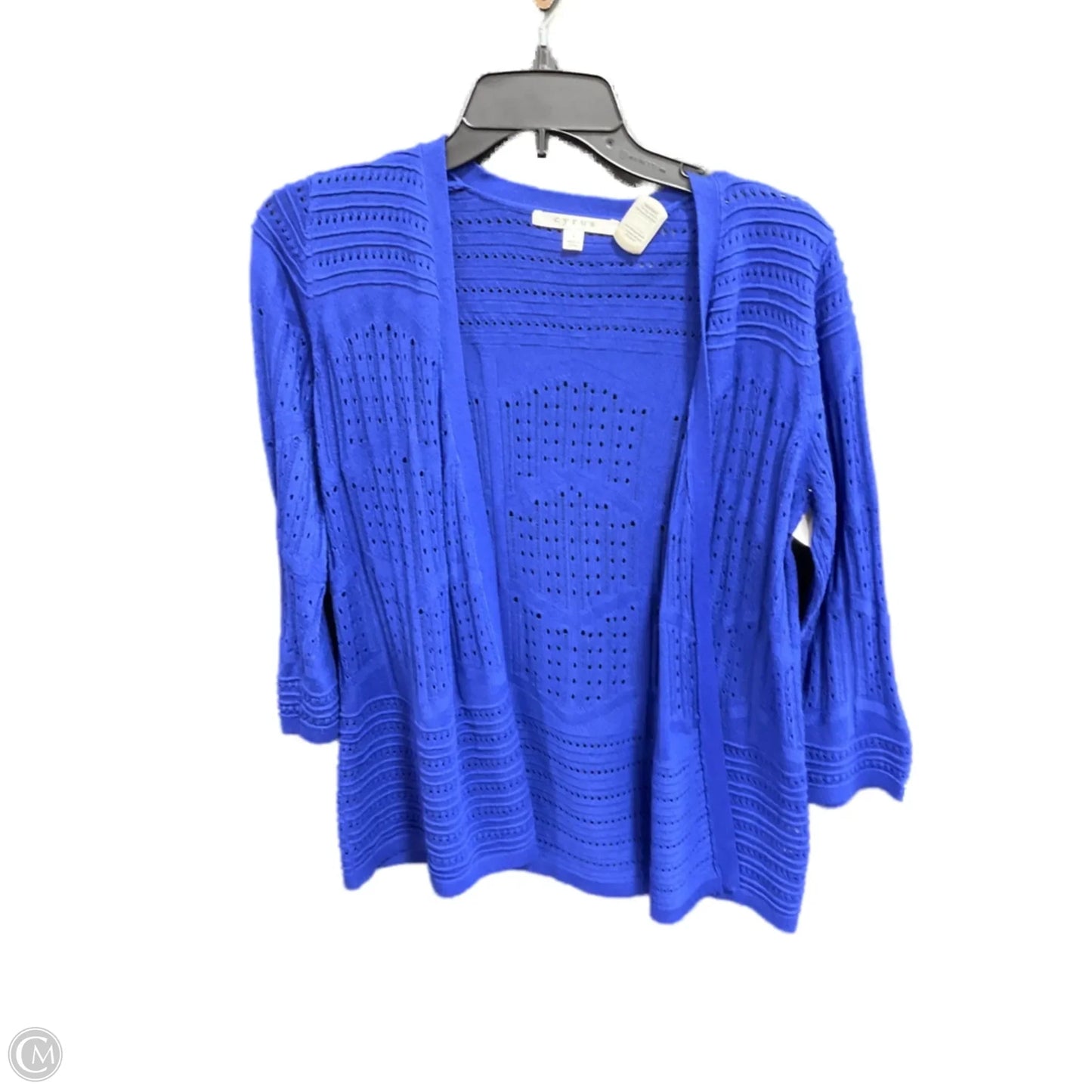 Cardigan By Cyrus Knits In Blue, Size: L