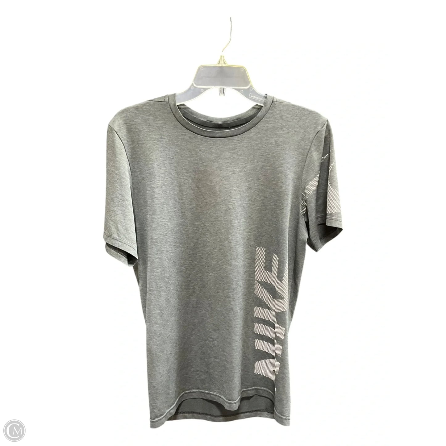 Athletic Top Short Sleeve By Nike Apparel In Grey, Size: S