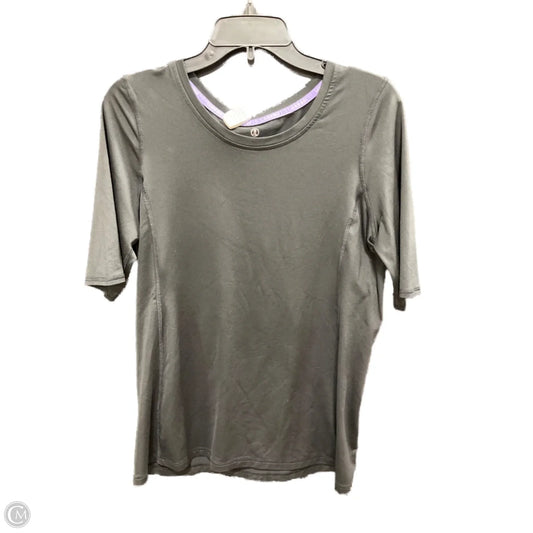 Athletic Top Short Sleeve By Lands End In Black, Size: M