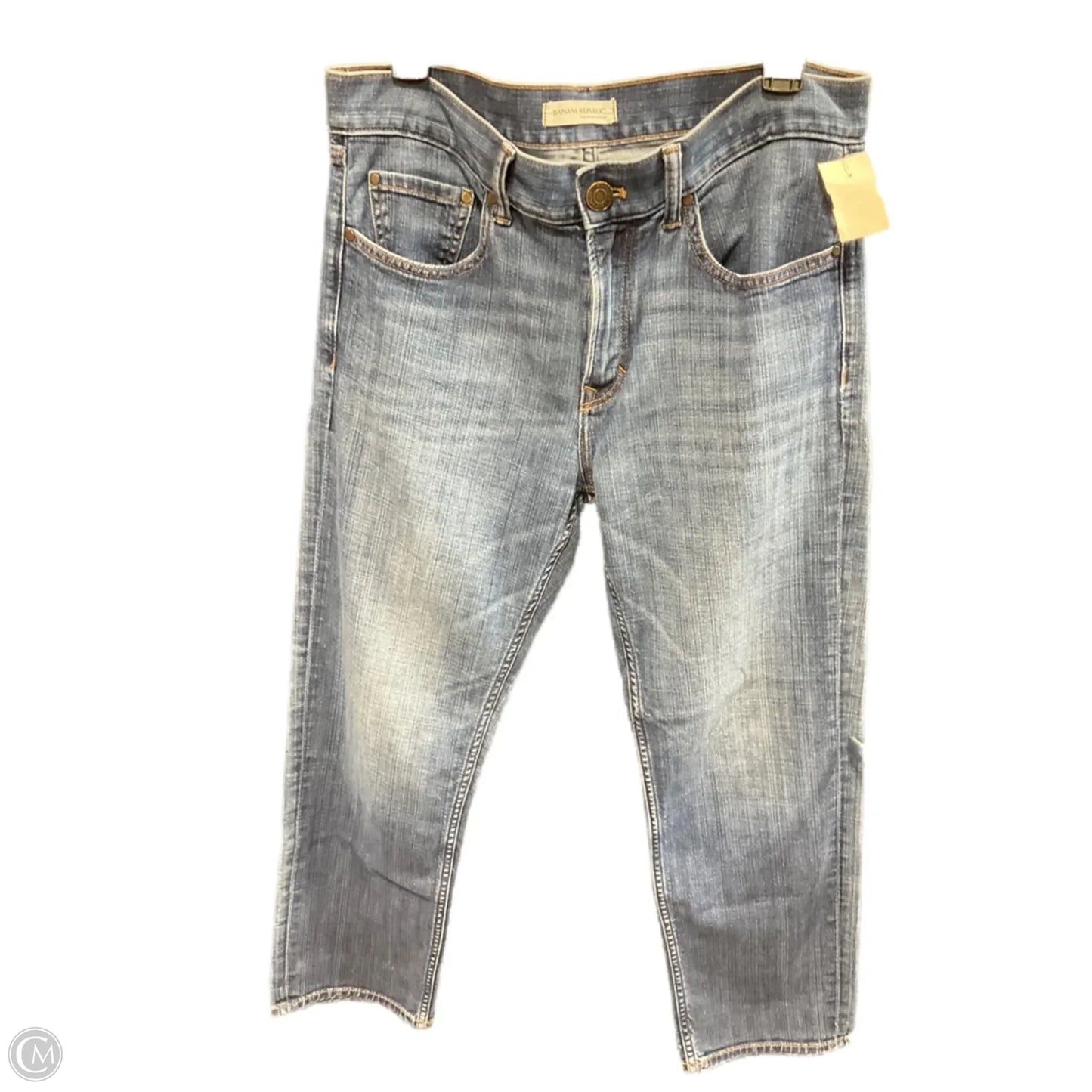 Jeans Straight By Banana Republic In Blue Denim, Size: 8