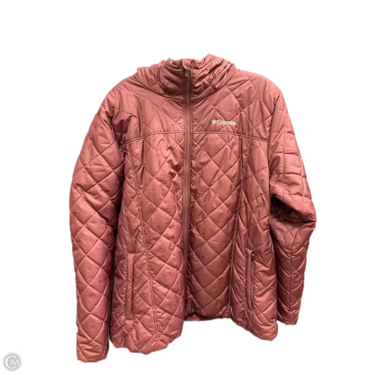 Coat Puffer & Quilted By Columbia In Maroon, Size: 1x