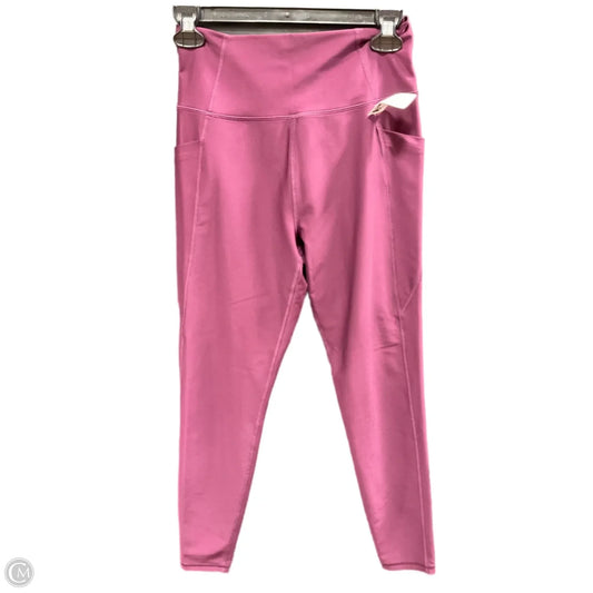Athletic Leggings By Kinesis In Maroon, Size: M