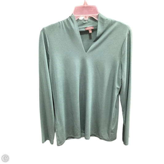 Top Long Sleeve By Talbots In Green, Size: M