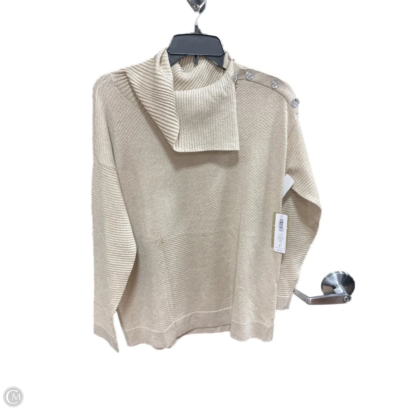 Top Long Sleeve By Chicos In Gold, Size: M