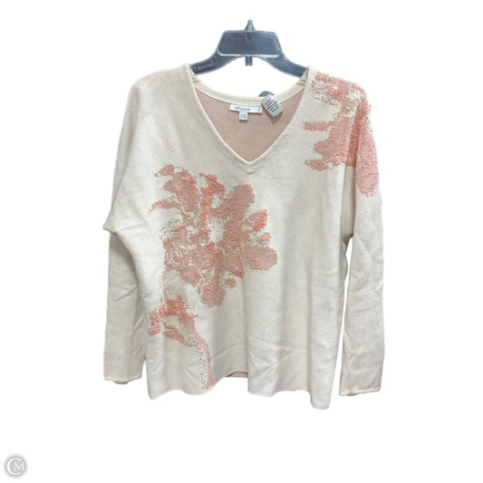 Top Long Sleeve By Chicos In Cream, Size: L