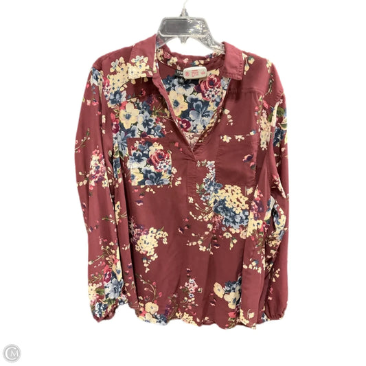 Top Long Sleeve By Torrid In Floral Print, Size: 1x