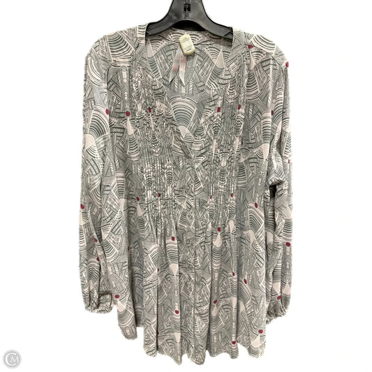 Top Long Sleeve By Melissa Mccarthy In Grey, Size: 1x