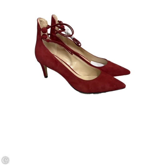 Shoes Heels Kitten By Nine West In Red, Size: 7.5