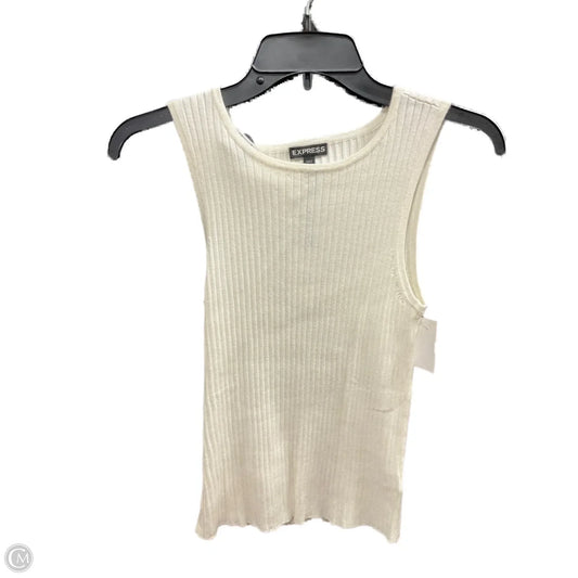 Top Sleeveless By Express In Cream, Size: M
